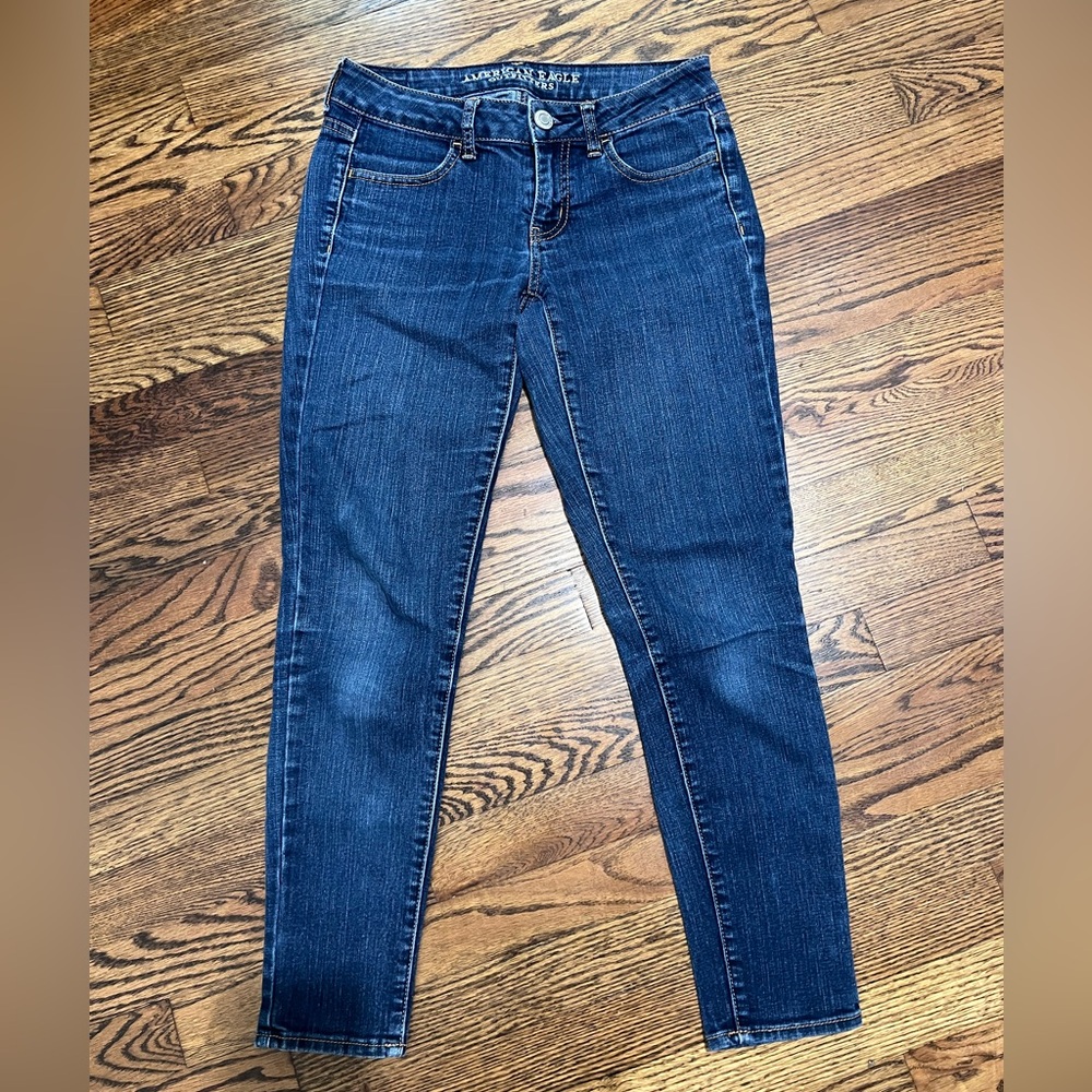 American Eagle Outfitters Blue Skinny Jeans Jeggings with Stretch